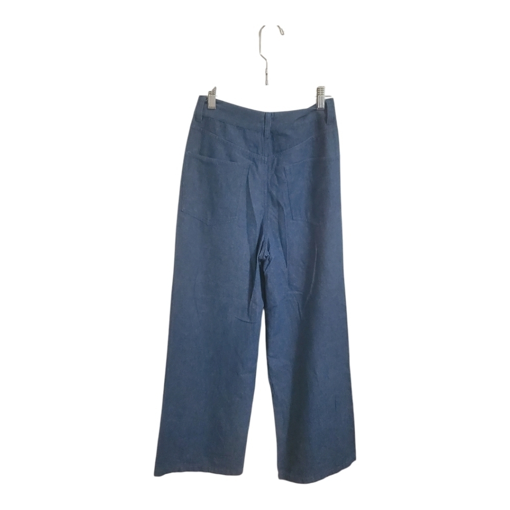 WeWoreWhat High Rise Wide Leg Jeans Pond Blue 70s Retro Style Size 25 - Picture 3 of 7